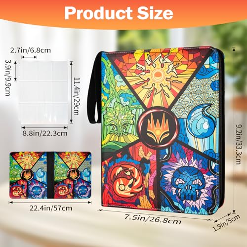 Image of 9 Pocket Card Binder for MTG /YGO /PTCG /Game Cards, Holds 900 Cards,Premium Card Collector Book for TCG Players,Toys Gifts for Kids(MTG-5)