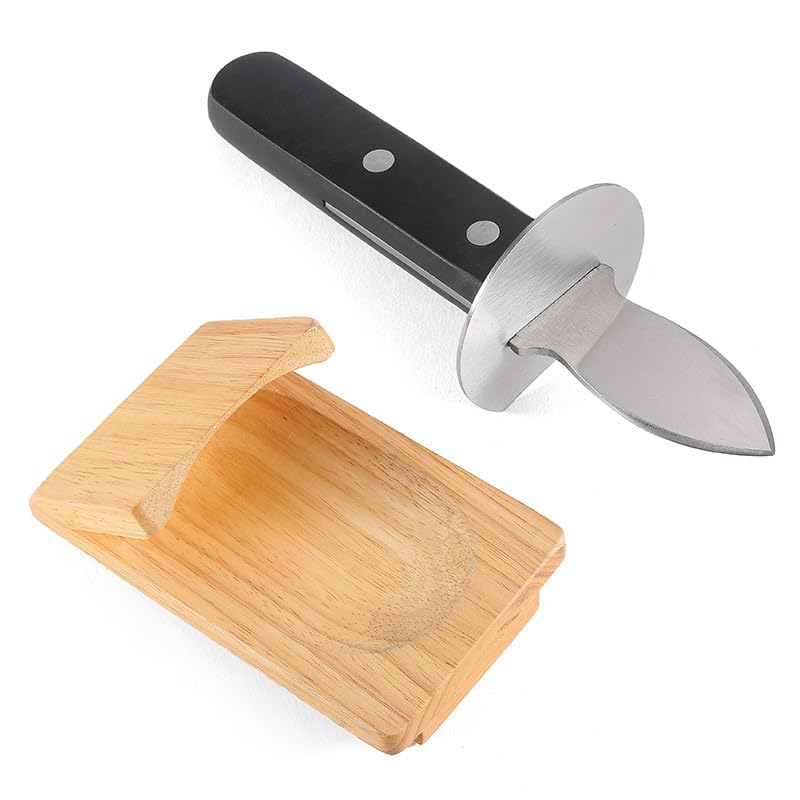 ZEID Oyster Shucking Clamp, Oyster Knife Shucker Set, Oyster Shucking Clamp Seafood Tools Wood Shucking Oyster Shucking Clamp Oyster