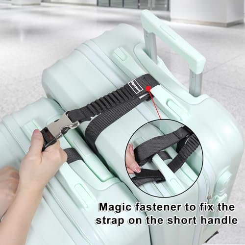 Vigorport Luggage Straps, Metal Luggage Connector Straps for Suitcases, Stretchable Add A Bag Adjustable Attachment Accessories Belts (Black, Large)4