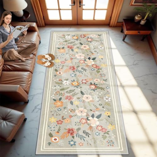 Carpete Runner Rug para áreas Cozinha y Entrada de Casa Verde Claro 2