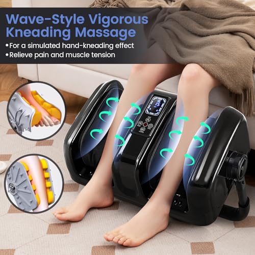 Image of Giantex Foot Massager with Heat and Remote Control, Calf Massager with 3 Massage Settings, Timer, Washable Cover, Adjustable Stand, Foot Massage Machine for Calf Arms Relax, Gift for Women Men (Black)