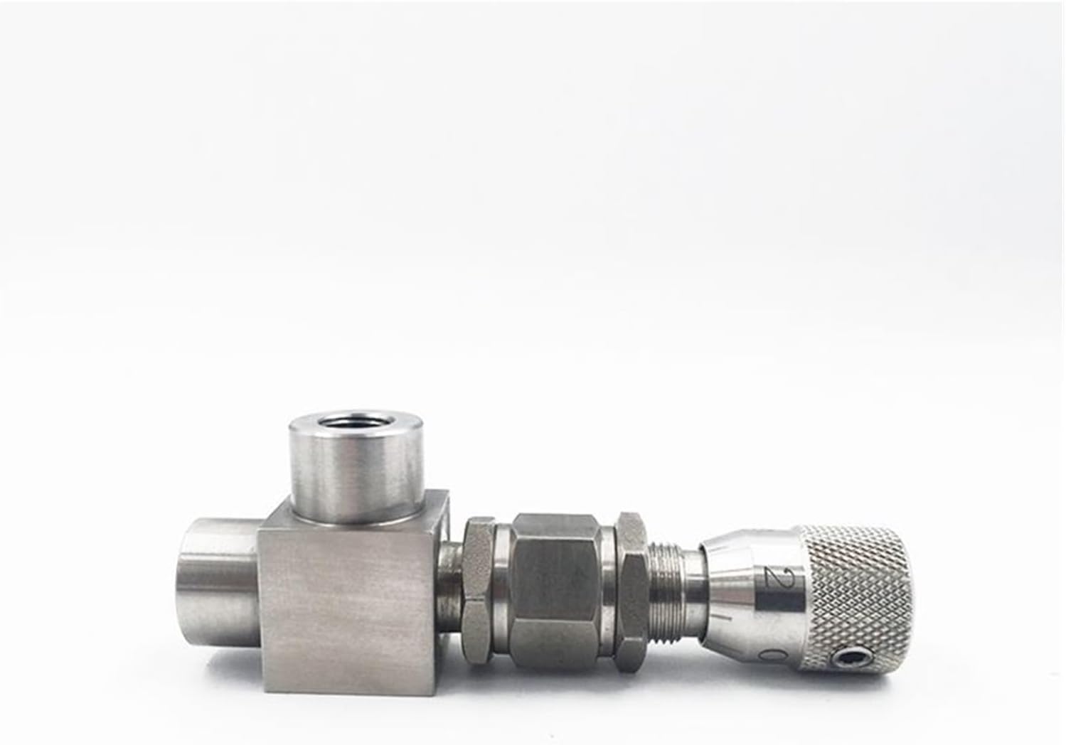 G 1/2" 304 SS Angle Type Micro Metering Needle Valve WL94H-320P Variable Flow Control Regulating Valve 32MPA (Size : 1/4", Color : NPT Thread)