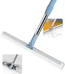 Rodo e Vassoura Mágica 2 em 1 50cm com Raspador de Silicone Giratório 180 graus - Multifuncional Ideal para Limpeza de Vidros, Pisos e Superfícies – Uso Doméstico e Profissional