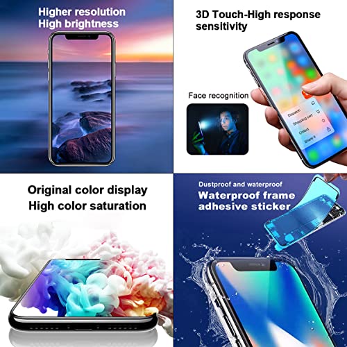Image of EFAITHFIX for iPhone XR LCD Screen Replacement 6.1 Inch Frame Assembly Display and 3D Touch Screen Digitizer with Repair Tools Kit for A1984 /A2105 /A2106 /A2108 with Waterproof Adhesive Tempered Glass