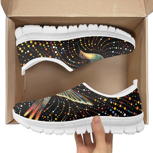 Image of Hummingbird Floral Print Lightweight Walking Shoes for Women Mesh Casual Sneakers Size 5-10.5