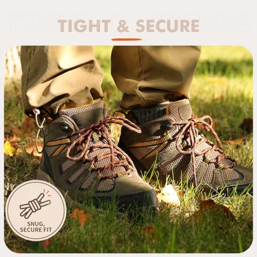 Image of Stepace 2 Pairs Round Heavy Duty Boot Laces for Hiking and Work Boots