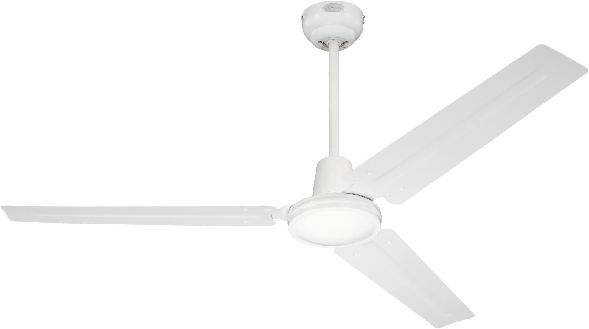 72268 Westinghouse 142 cm White Indoor Ceiling Fan, Light Kit with Opal Frosted Glass