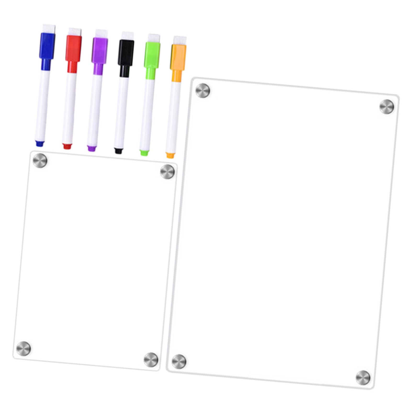 Magnetische Acryl Planungstafel Wochenplaner mit Abwischfunktion | Transparente Ausführung, für Kühlschrank und Eisenmöbel, für Tagesplanung und Notizen