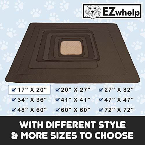 Image of EZwhelp Reusable Dog Pee Pads - Waterproof Training Pads for Dogs, Washable & Sanitary, Rounded Corners, Laminated, Lightweight, and Durable,Pet Essentials for Puppy Training and Whelping - 17 inch x 20 inch