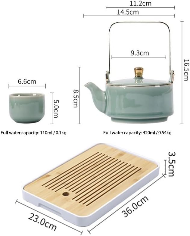 Light Luxury Teapot Teacup with A Filter Handle Household Ceramic Tea Set