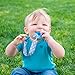 Dodo Babies Pacifier Clip & Teether Toy Set - Universal Pacifier Holder Loop - Silicone Teethers for Baby Teething Toys - 6 Piece Set, Blue & Gray
