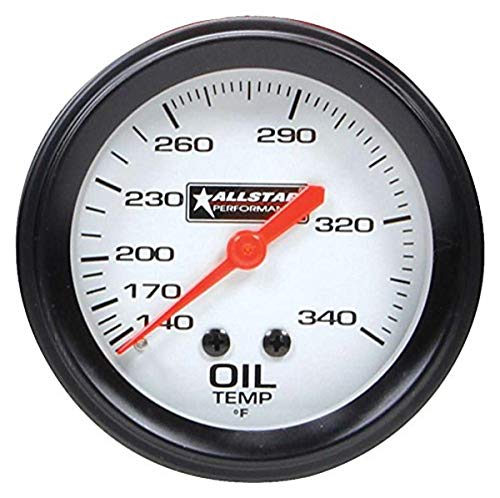 Allstar Performance ALL80097 2-5/8' Diameter 140 to 280 Degree F Mechanical Oil Temperature Gauge with Logo
