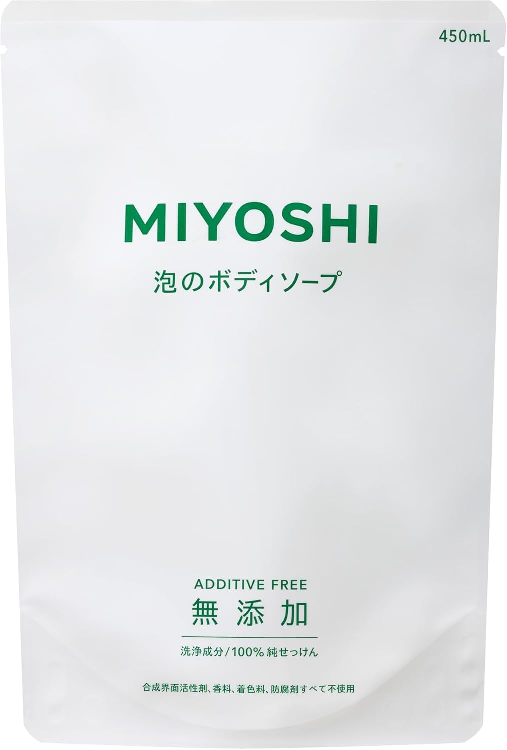 Amazon | 無添加せっけん泡のボディソープ リフィル450ml | MIYOSHI