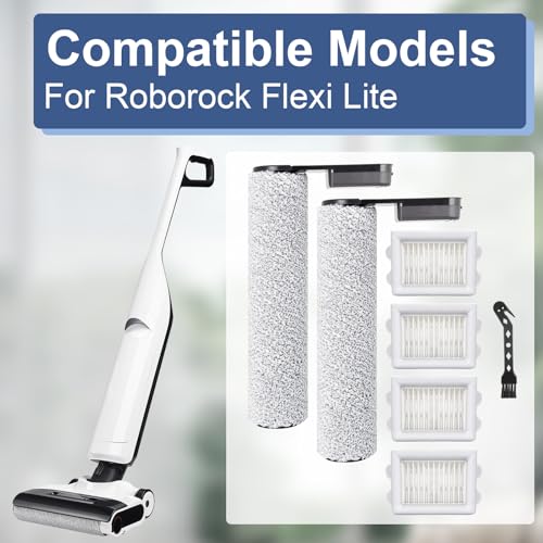 Filtros HEPA para Roborock Flexi Lite y rodillo de cepillo de repuesto para aspiradora escoba 3