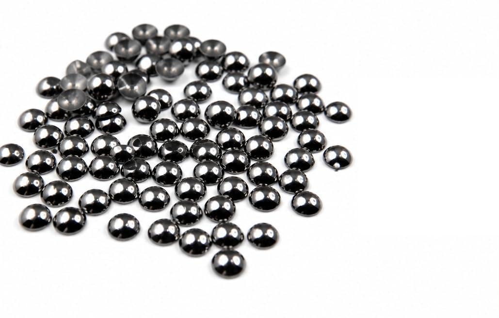 Borchie Hotfix Termoadesive Cupola 4mm, 100pz, Grigio/Brunito, Per Tessuti, Cuoio, Bijoux – Adesive a Caldo per Fai da Te, Moda e Decorazioni Giorgetti Strass