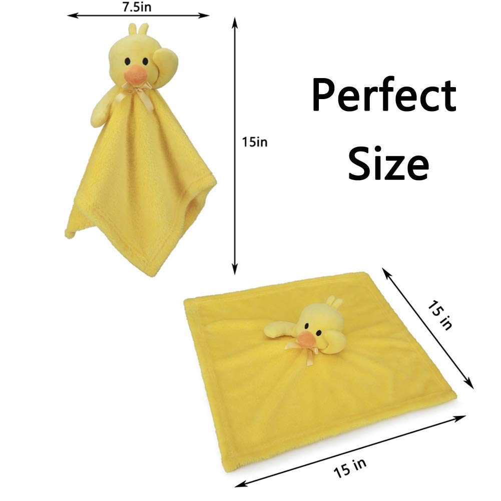 Amazon.com: Pro Goleem Duck Lovey and Minky Dot Baby Blanket with