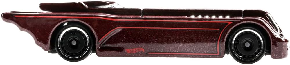 Hot Wheels Collectible Die-Cast Batman Vehicle - HDG89 ~ Batman - The Animated Series Batmobile Car ~ Dark Red ~ 2/5