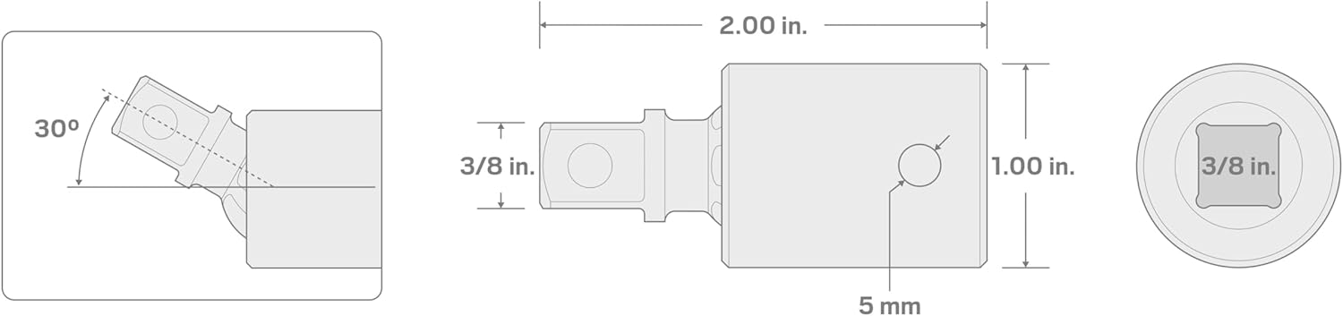 TEKTON 3/8 Inch Drive Impact Universal Joint | SIA12102