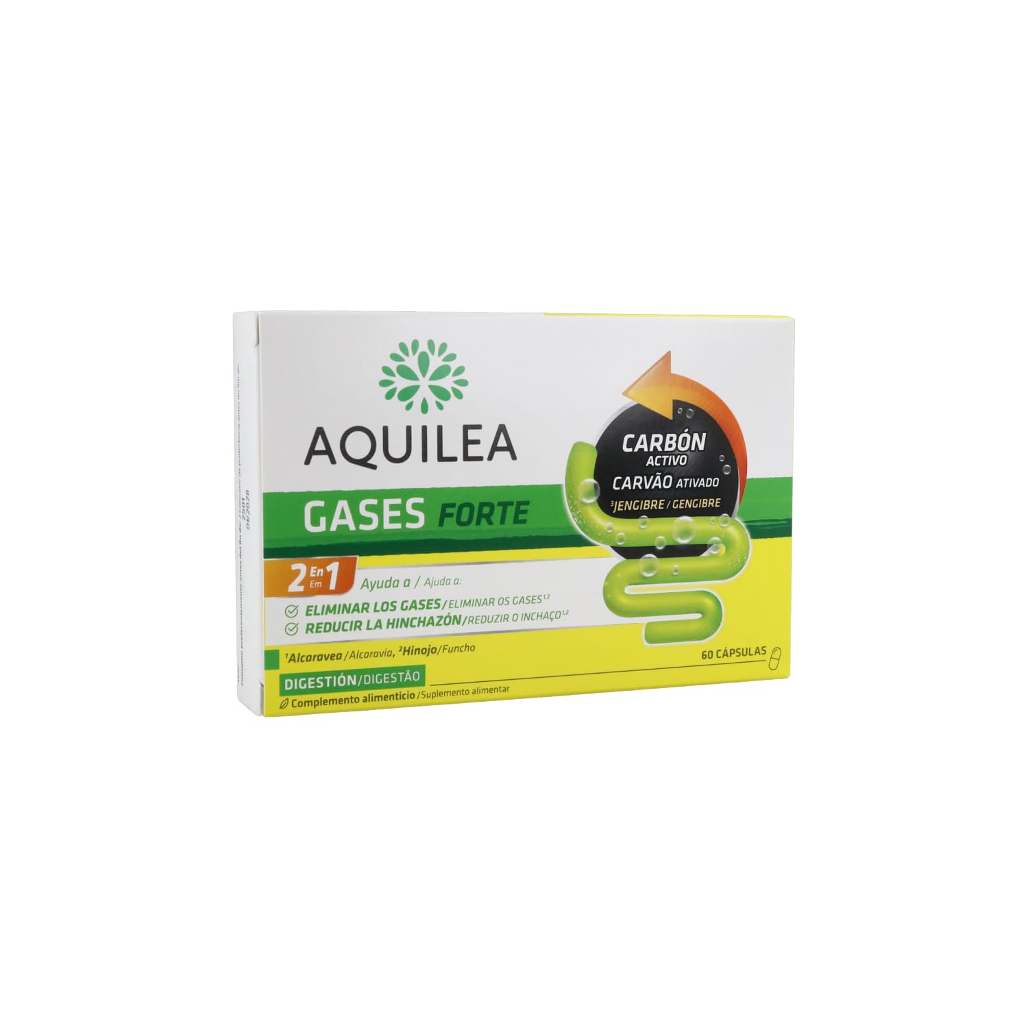 Aquilea Gases Forte Carbón Vegetal 60 Cápsulas