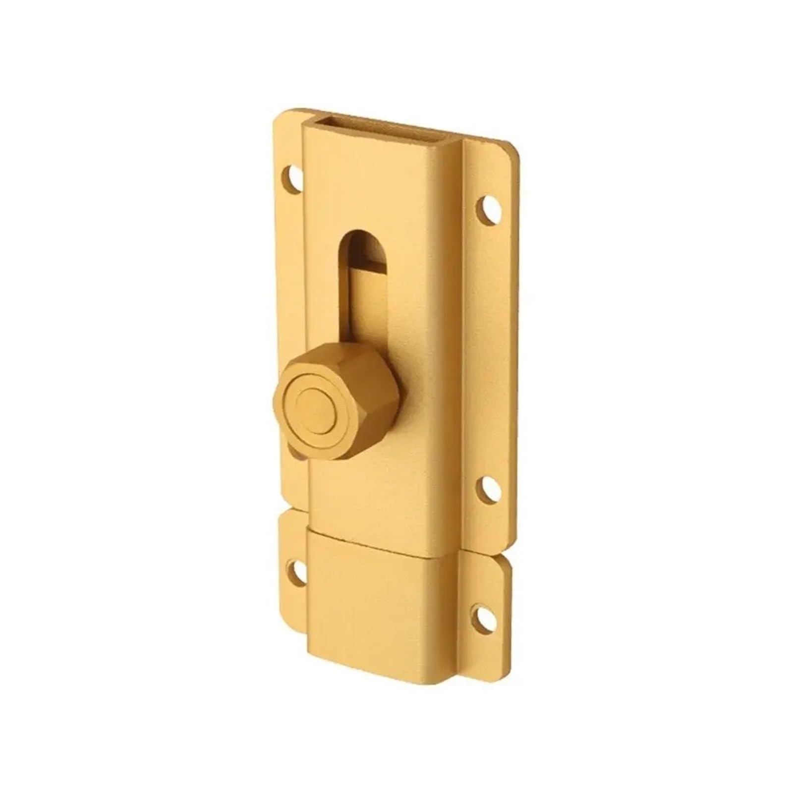 Gate Bolt Aluminum Alloy Door Latch Hardware Lock Buckle Anti-Theft Security Bolt(Gold,80mm)