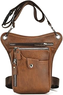 ヒップバッグ レッグバッグ メンズ ウェストポーチ 大容量 多機能 バイク用 腿用バッグ ヒップバッグ アウトドア 防水 耐磨耗 アウトドア 自転車 カーキ (ライトブラウン)