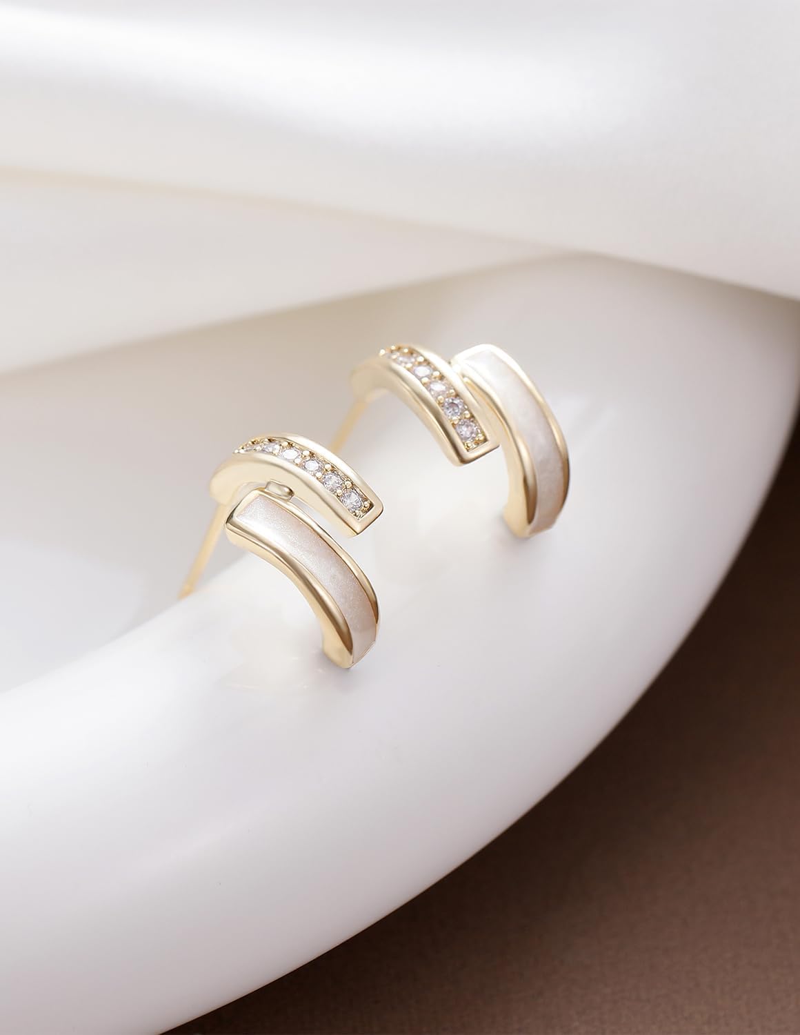 14K Gold Plated Cubic Zirconia Drop Earrings for Women Jewelry - Image 4