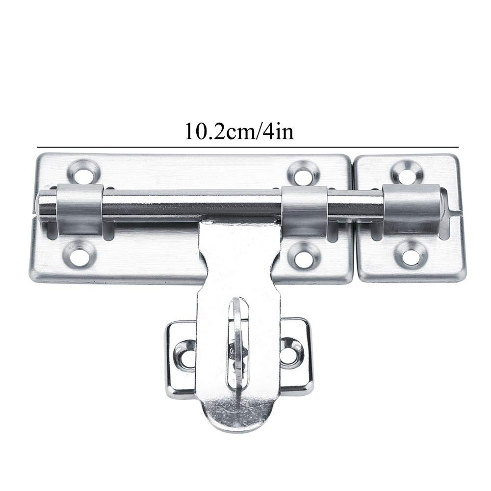 Chiavistello Scorrevole Acciaio Inox Con Lucchetto - Per Porte Legno E Metalliche - Foto 3