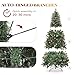 YITAHOME Prelit Pre-Decorated Pine Christmas Tree 6FT with Remote, Artificial Hinged Xmas Tree with 818 Flocked Frosted Tips, 250 Lights, 58 Pine Cones & 58 Red Berries for Holiday Party Office Home