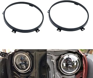 kkone Black 7'' Headlight Retaining Ring Headlamp Bezel for Jeep Wrangler JK 2007-2018