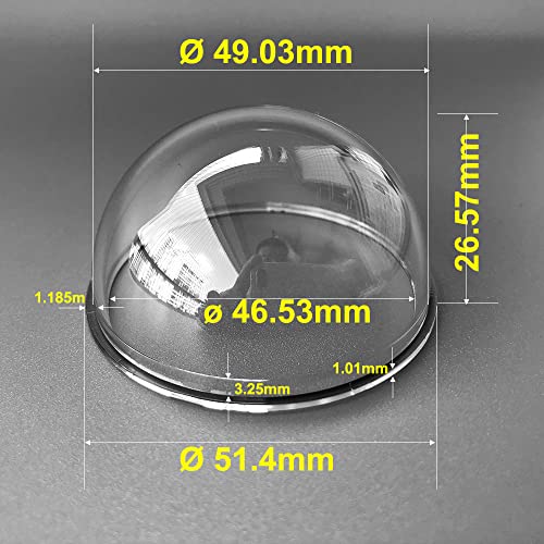 2 Inch Small Acrylic PC Clear Dome Glass Protective Cover Security CCTV Camera Housing Anti-Aging Transparent Shell 51.4×26.57mm 2 Inch Small Acrylic PC Clear Dome Glass Protective Cover Security CCTV Camera Housing Anti-Aging Transparent Shell 51.4×26.57mm