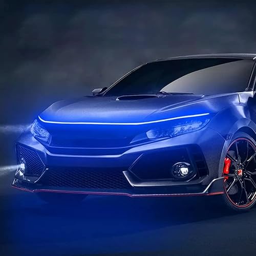 Miniatura 5 de Tira de luces LED para capó de automóvil de 79 pulgadas, tira de luces LED flexible para exteriores de automóvil, impermeable, decoración de