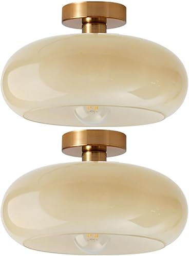 Miniatura 15 de lámpara de techo de mediados del siglo lámpara de techo de vidrio leche lámparas de techo de vidrio con pantalla dorada moderna lámpara de techo