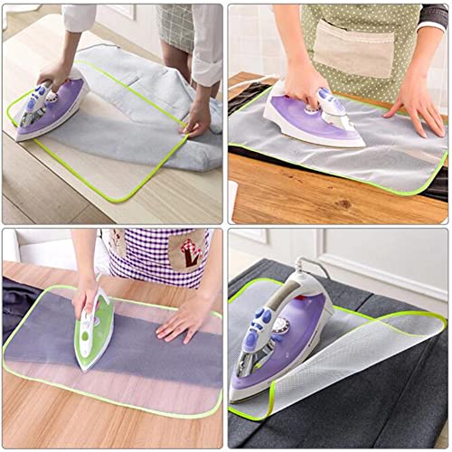 InfantLY Bright Heat Resistant Ironing Sewing Tools Cloth Protective Insulation Pad-Hot Home Ironing Mat Anti-scalding(2PC), Pink