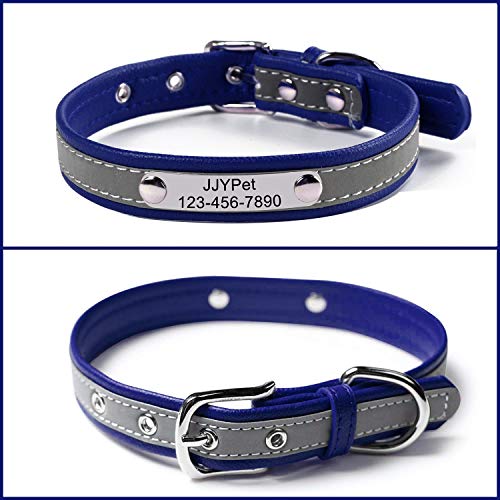 M Jjypet Personalized Dog/Cat Collars Engraved Pet Collar With Name Plated,Reflective,Colorful Customized Dog Collar With Id Tags For Puppy Small Medium Large Dog And Cats #TOP1