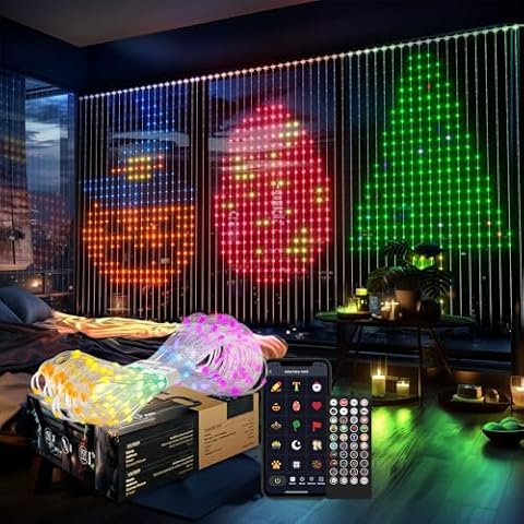 Lphianx 540LEDs WiFi Smart Curtain Lights Cover
