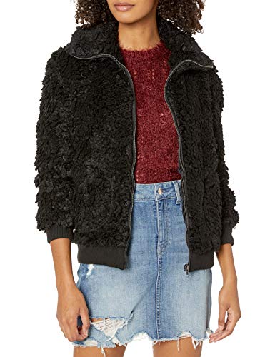 BB Dakota Junior's Teddy Bomber Jacket, Black, Small