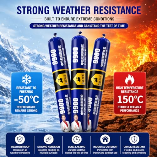 Image of FLASHFOX Waterproof Silicone Sealant Adhesive 750gm | Roof Leakage Repair Waterproof Sealant | Flexible & Paintable | For Concrete, Metal, Steel, Tiles & Water Tank