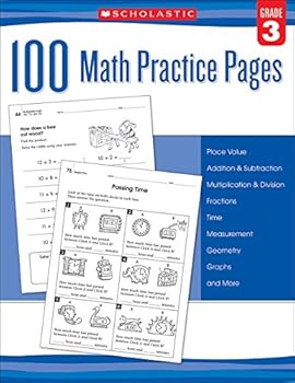 Paperback 100 Math Practice Pages: Grade 3 Book