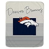 Pegasus Sports NFL Ultra Fleece State Stripe Blanket- Denver Broncos, Team Color, 60x70