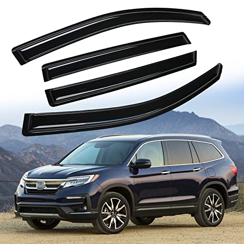 Kinwrdsn Tape-On Rain Guards Window Visor Fit for 2016-2022 Honda Pilot Window Vent Deflector Visors 4 Pcs-94557 by Kinwrdsn - Used condition - US$15.21