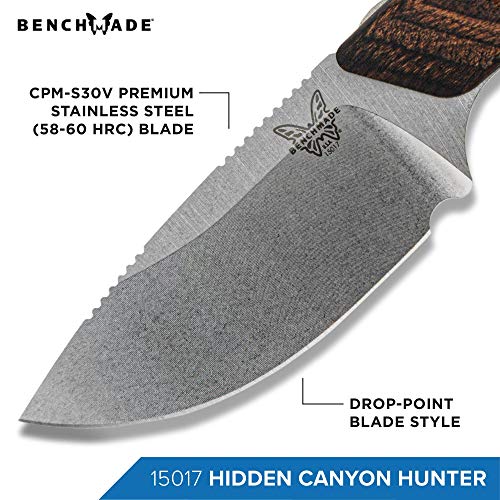 Benchmade - Hidden Canyon Hunter 15017 Fixed Blade Hunting Knife With Wooden Handle (15017) #TOP2