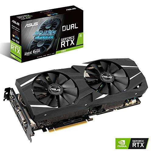 ASUS DUAL RTX2060 A6G   Tarjeta gráfica (NVIDIA GeForce RTX 2060, 6 GB, GDDR6, 192 bit, 7680 x 4320 Pixeles)