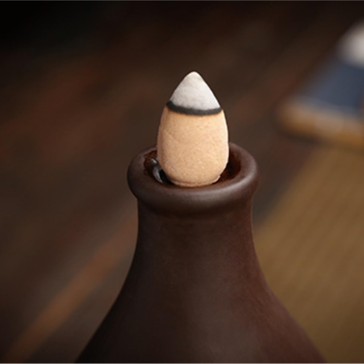 Fuentes de Incienso,Yoga Quemador De Incienso De Reflujo De Arcilla Púrpura, Decoración Creativa del Hogar De Madera De Agar Y Sándalo Zen