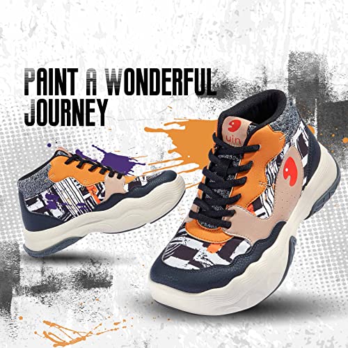 UIN Women's Chunky Platform Fashion Sneakers Walking Casual Comfortable Art Painted Travel Hiking Shoes Catalonia2