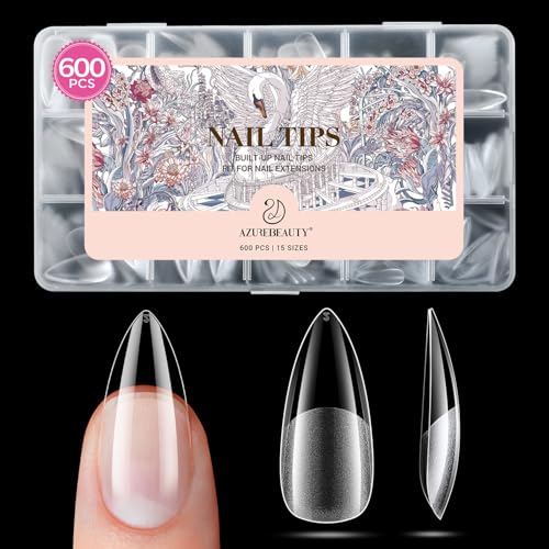 AZUREBEAUTY Medium Stiletto Nail Tips 600pcs