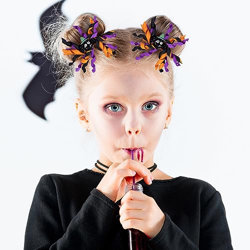 Halloween-Korker-Hairbow-Clips-Girls-Spider-Ghost-Pumpkin-Curly-Corker-Ribbon-Cheer-Bow-Alligator-Barrette-Pins-Handmade-Cute-Costume-Outfit-Decor-Accessories-Kids-Favor-Gift
