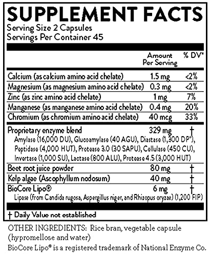 Hallelujah Diet - Digestive Enzymes, Multi-Enzyme Nutritional Supplements For Dietary Support & Nutrient Absorption, 90 Capsules #TOP1