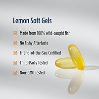 Vista 4 de Nordic Naturals Omega-3D, sabor a limón, 120 geles blandos, 690 mg de omega-3 + 1000 UI de vitamina D3, aceite de pescado, EPA y DHA, apoyo