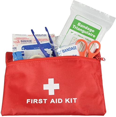 12 Pieces Mini First Aid Kit, Small Compact Medical Emergency Survival Kit for Emergencies at Home, Office, Travel, Hiking, Camping, Outdoor & Workplace