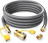GasXpert 24FT 1/2” Natural Gas Hose, Natural Gas Conversion Kit, Flexible Gas Line Propane to Natural Gas Conversion Kit with Quick Connect Fitting for Grill, Fireplace, Heater, Burner, Generator-CSA